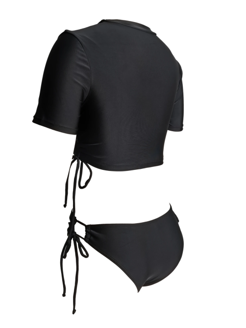 Купальник жіночий роздільний футболка труси Чорний S/M Харків - фото 3