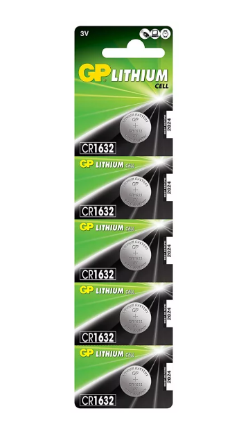 Батарейка таблетка GP CR1632 3.0 V літієва 5 шт блістер Рівне - фото 1