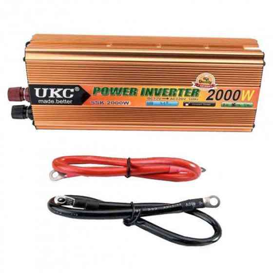 Автомобильный преобразователь напряжения AC/DC UKC SSK-2000W/220В + USB Инвертор Винница