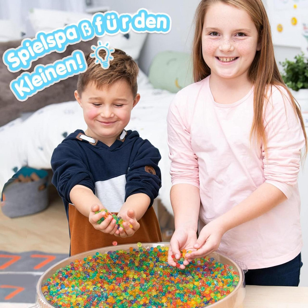 Гидрогелевые шарики Орбизы TULADUO, набор 4 в 1, 270 г, 50000 шт., 2-3.5 мм, разноцветные, с резиновыми шарик Киев - изображение 6