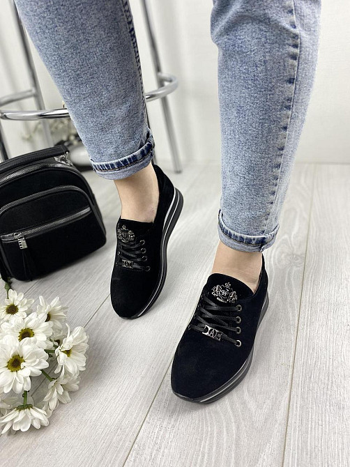 Liya Кросівки жіночі LIYA 105 чорні (весна-осінь, замша натуральна) (3361) лише 38р. Коломия - фото 2