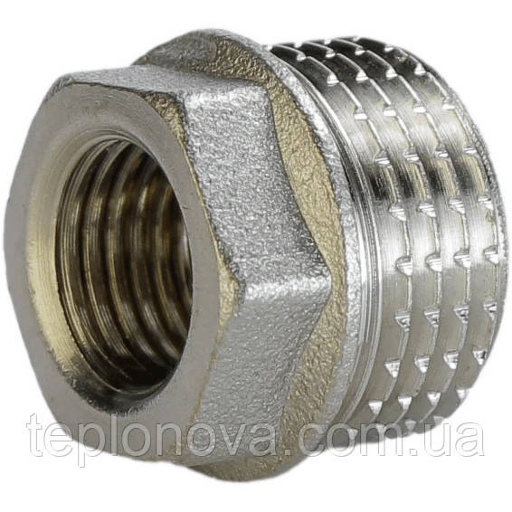 Футорка никелированная 1/2″НР х 1/4″ВР штампованная (манометр) А0723А(нк) VA Черновцы - изображение 1