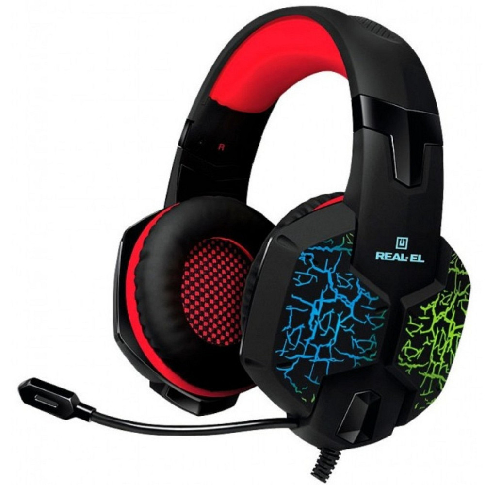 Гарнітура REAL-EL GDX-7750 Black/Red Чорний/Червоний Харків - фото 1