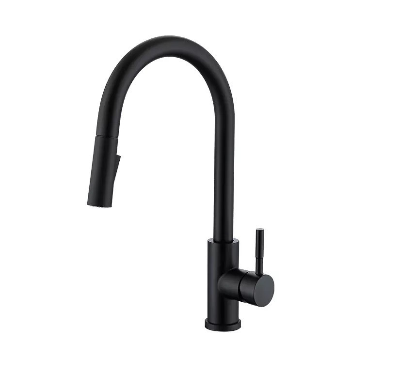 Розумний сенсорний змішувач для кухні WanFan з висувним виливом, кухонний кран з сенсорним датчиком, Черный Кам'янець-Подільський - фото 3
