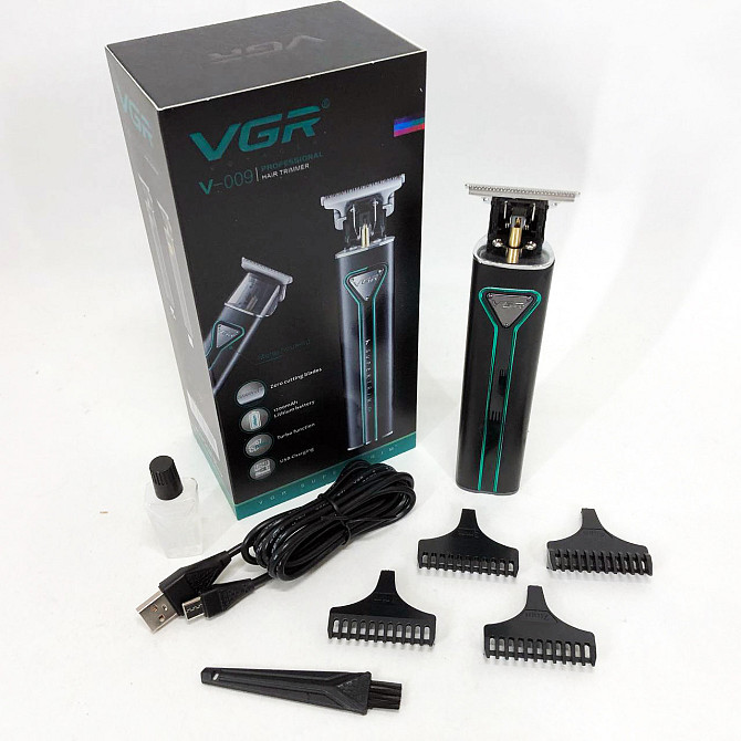 Професійна акумуляторна машинка для стрижки волосся VGR V-009 тример для бороди HQ-876 та вусів Київ - фото 7
