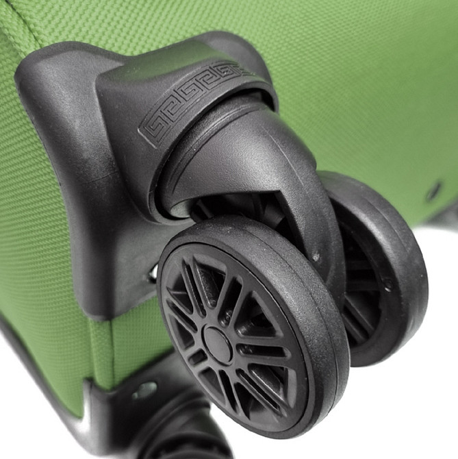 Чемодан тканевый WINGS 1708 средний 66 см оливковый с улыбкой 4 колеса Киев - изображение 3