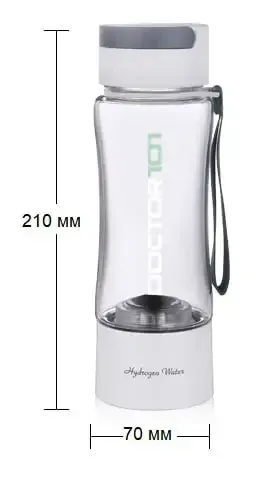 Генератор водородной воды Hanka на 380 мл с ингалятором и DuPont американской мембраной белый Днепр - изображение 9