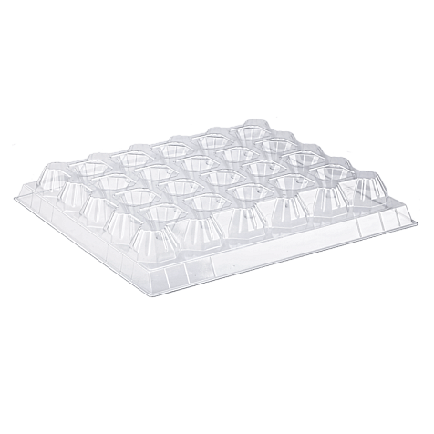 Упаковка для куриных яиц 30 ячеек верх прозрачная (50 шт) Харьков