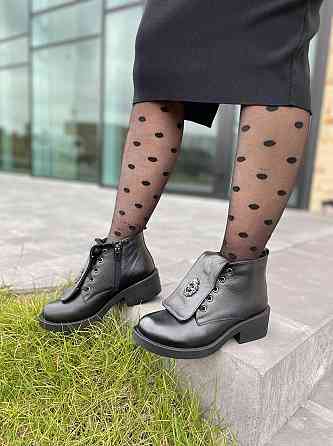 Injers Женские ботинки INJERS черные натуральная кожа зима высота 13 см (3885) 38р 40р Коломия