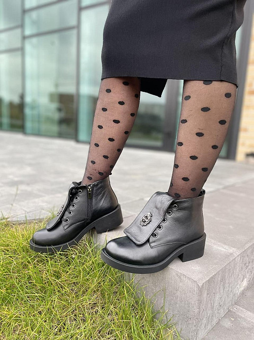 Injers Женские ботинки INJERS черные натуральная кожа зима высота 13 см (3885) 38р 40р Коломия - фото 3