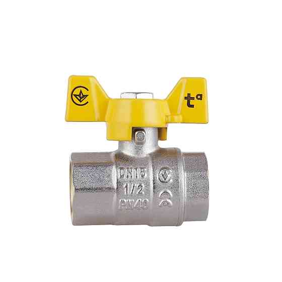 Кран кульовий Thermo Alliance Standart 1/2" ВР для газу (метелик) SD602NG15PN40 Київ