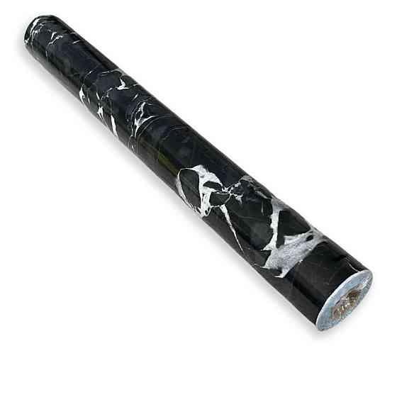 Самоклеящаяся пленка Черный мрамор с белым Киев