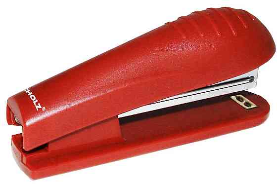 Степлер пластиковий №10 (15 арк.) "Scholz" 60 мм. червоний, 4034-01SCH, шт Київ