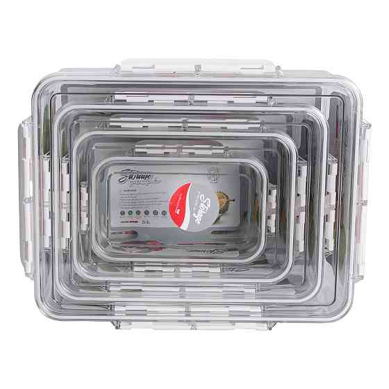 Набор контейнеров для еды 0.7/1.7/3.3/5.7 л 4 шт с крышками на защелках HP-27-5 Киев