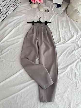 Жіночі базові штани на липучці турецька костюмка Сірий, 44/46 Одеса