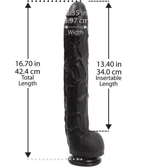 Фалоімітатор Doc Johnson Dick Rambone Cock Black, діаметр 6 см, довжина 42 см, ПВХ Львів