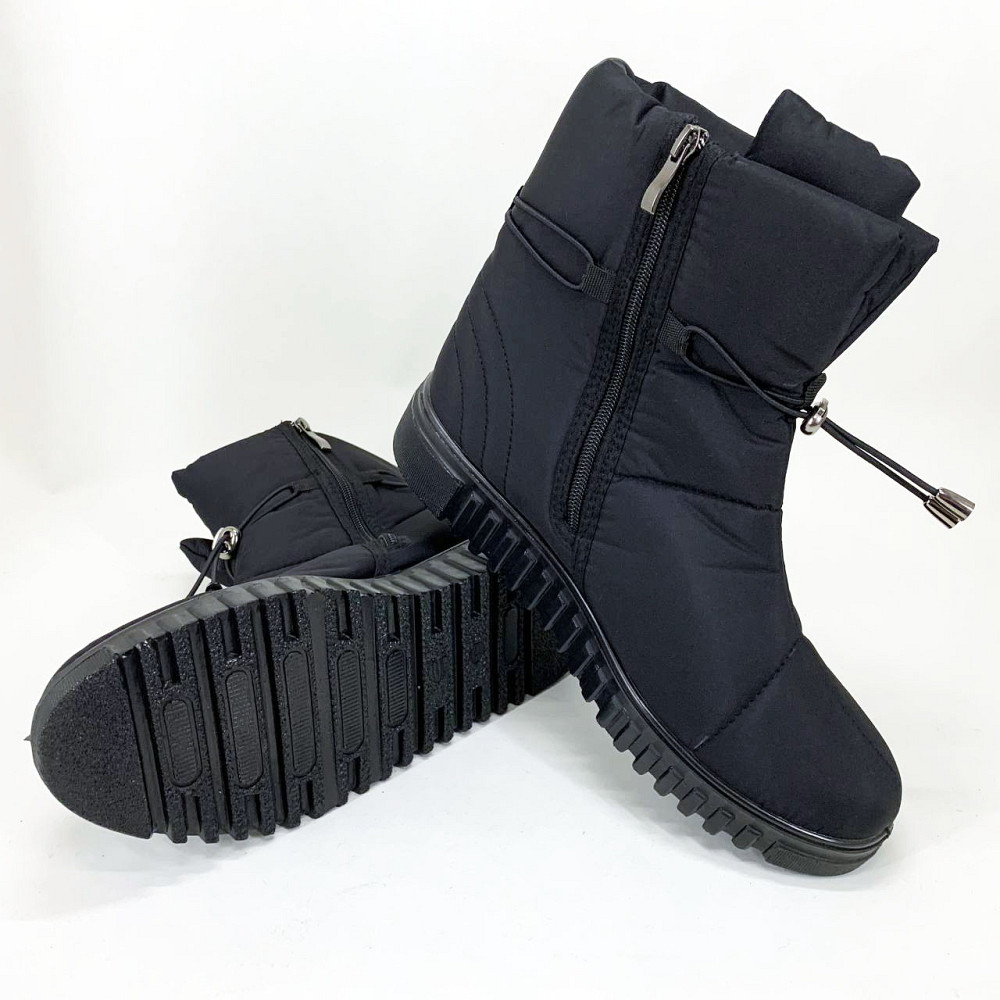 Суконные зимние бурки 42р 27см, Угги женские, Женские черние зимние галоши дутики из текстиля IL-40 Львов - изображение 4