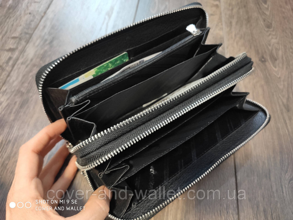 Шкіряний чоловічий гаманець клатч на дві блискавки Marco Coverna 801 Київ - фото 7