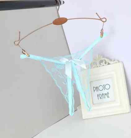 Труси з вирізом тонкі one size блакитний Київ