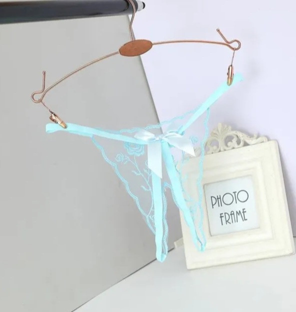 Труси з вирізом тонкі one size блакитний Київ - фото 1