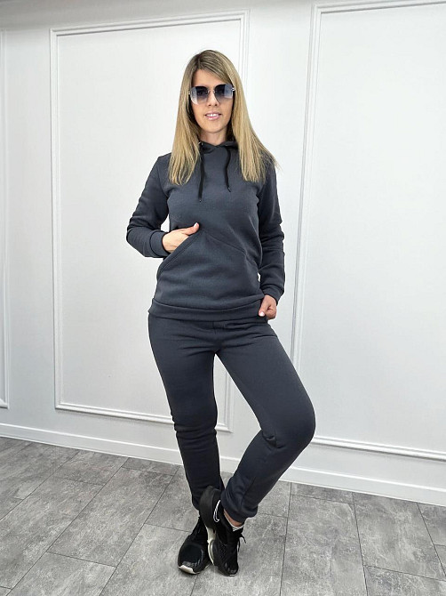 Женский спортивный костюм на флисе Impuls батал 50-52, Графит Киев - изображение 4