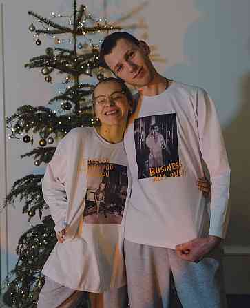 Лонгслів с детским фото и надписью 