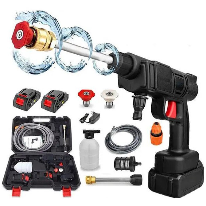 Універсальна автомийка високого тиску Cleaning Gun 48V з 2 акумуляторами та кейсом NC-69 Львів - фото 1