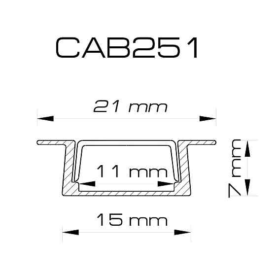 Профіль для світлодіодної стрічки Feron CAB251 Харків