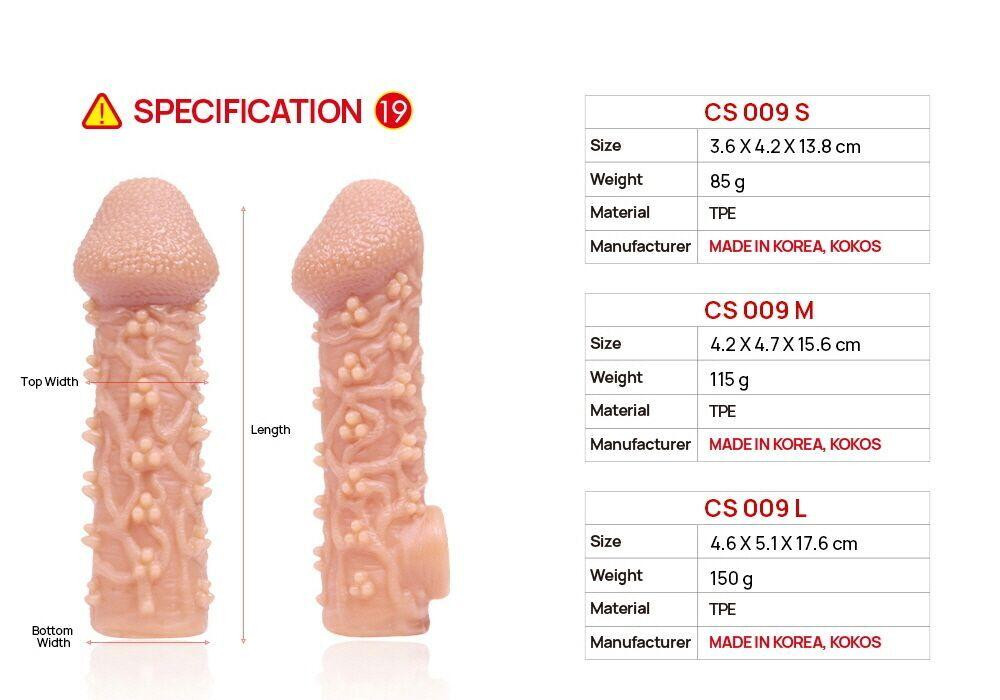 Насадка на член Kokos Cock Sleeve CS 009 S Sex Aura Київ - фото 7