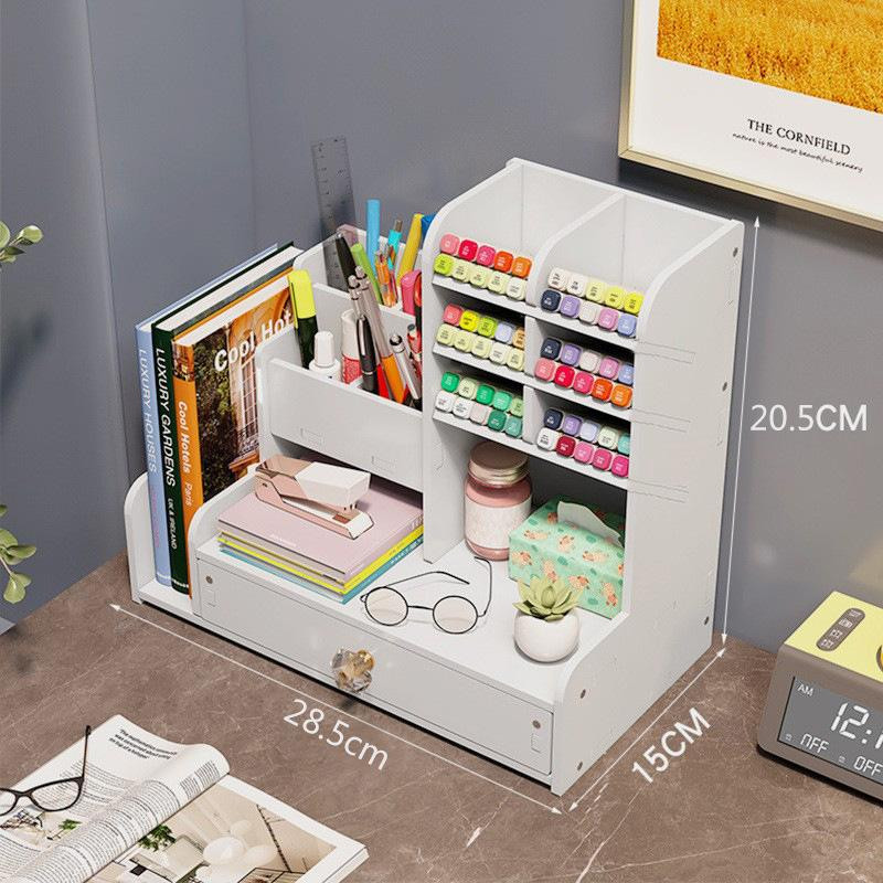 Органайзер настольный для канцелярии, маркеров и карандашей с тумбочкой White Винница - изображение 3