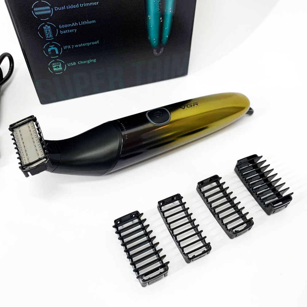 Бритва-тример для чоловіків, Машинка для стрижки бороди з насадками Акумуляторна машинка стрижки WH-64 Івано-Франківськ - фото 8
