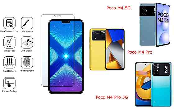 Защитное стекло NeoGlass для Poco M4 5G, Poco M4 Pro, Poco M4 Pro 5G – ультрапрозрачное и устойчивое Киев