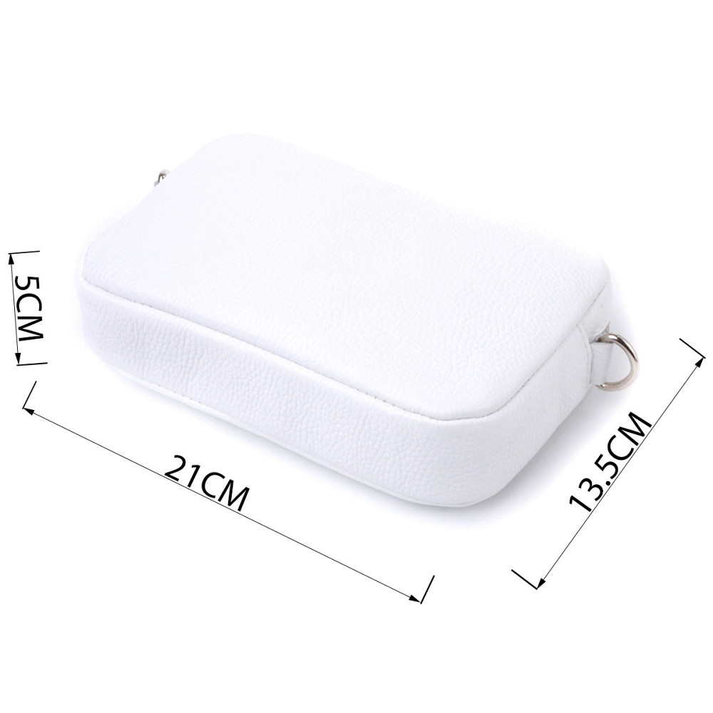 Универсальная классическая сумка кросс-боди из натуральной кожи Shvigel 22840 Белая Киев - изображение 3