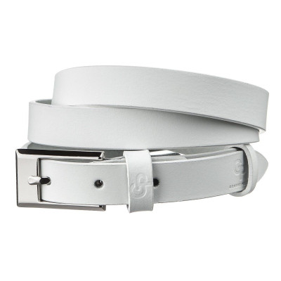 Ремень Grande Pelle Тонкий женский Белый (11252) Винница - изображение 1