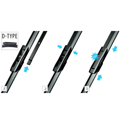 Щітка склоочисника OXIMO 600+550 мм (WD400450) Вінниця - фото 3