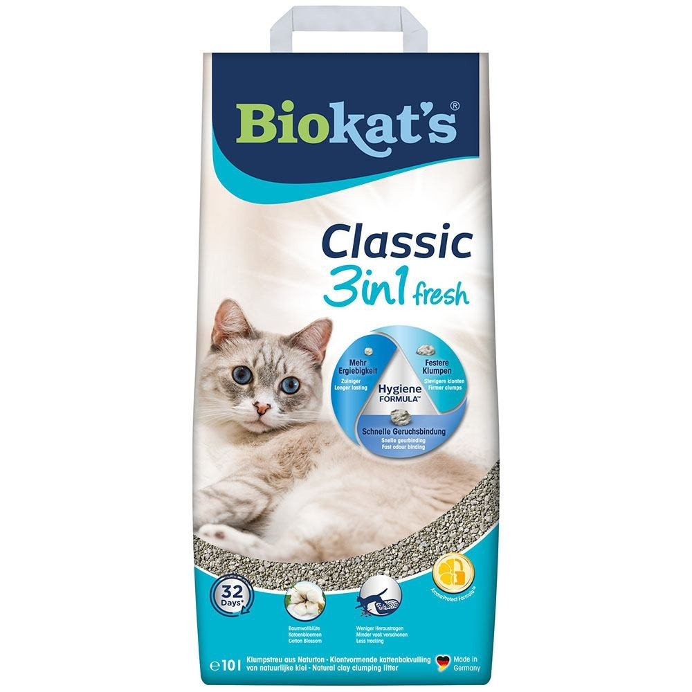 Наповнювач Biokats Classic Fresh 3in1 Cotton Blossom для котячого туалету, бентонітовий, 10 кг Вінниця - фото 1