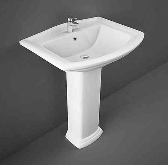 Раковина RAK Ceramics Washington комплект з ніжкою 650x210x505 мм (RAK0045) Білий Вінниця