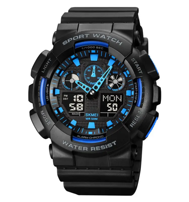 Годинник чоловічий наручний Skmei 1832 (Чорний з синім) Вінниця - фото 1