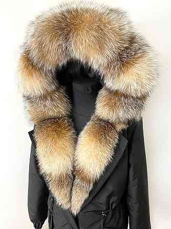 Парка женская мех блюфрост Черный р46 75см Харьков