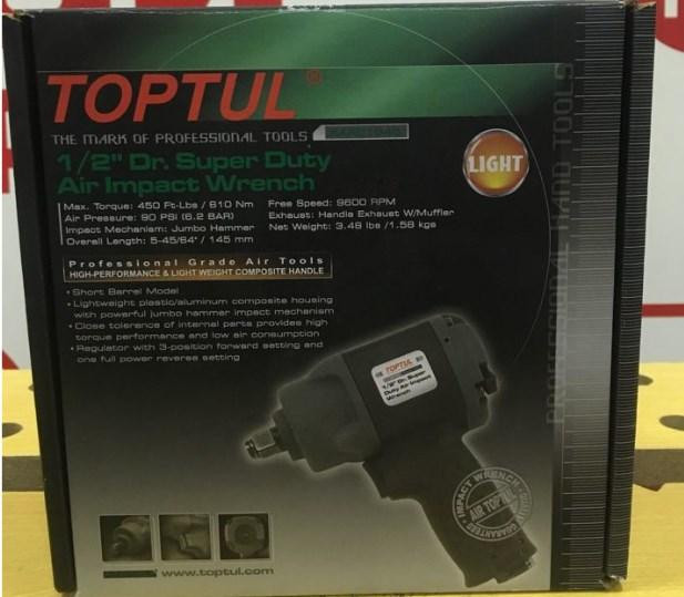 Пневмо гайкерт TOPTUL 1/2" для СТО будинку гаража 610N/m 9600об/мін полегшенийKAAC1645 Чернігів - фото 7