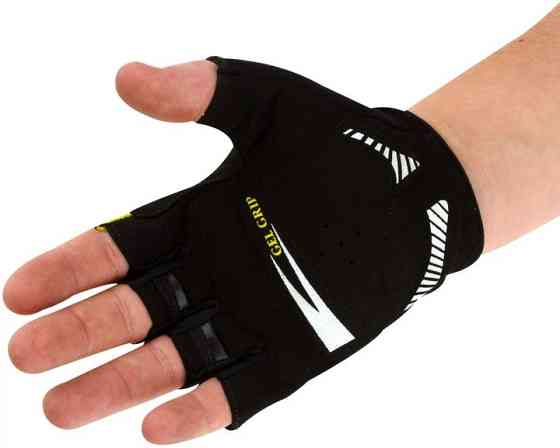 Велорукавички PowerPlay 5028 B Чорно-жовті M Каменское