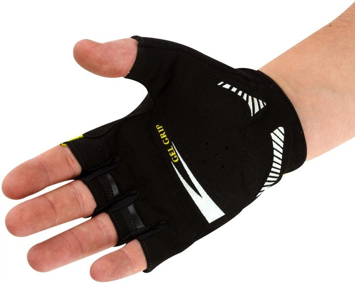 Велорукавички PowerPlay 5028 B Чорно-жовті M Каменское - изображение 5