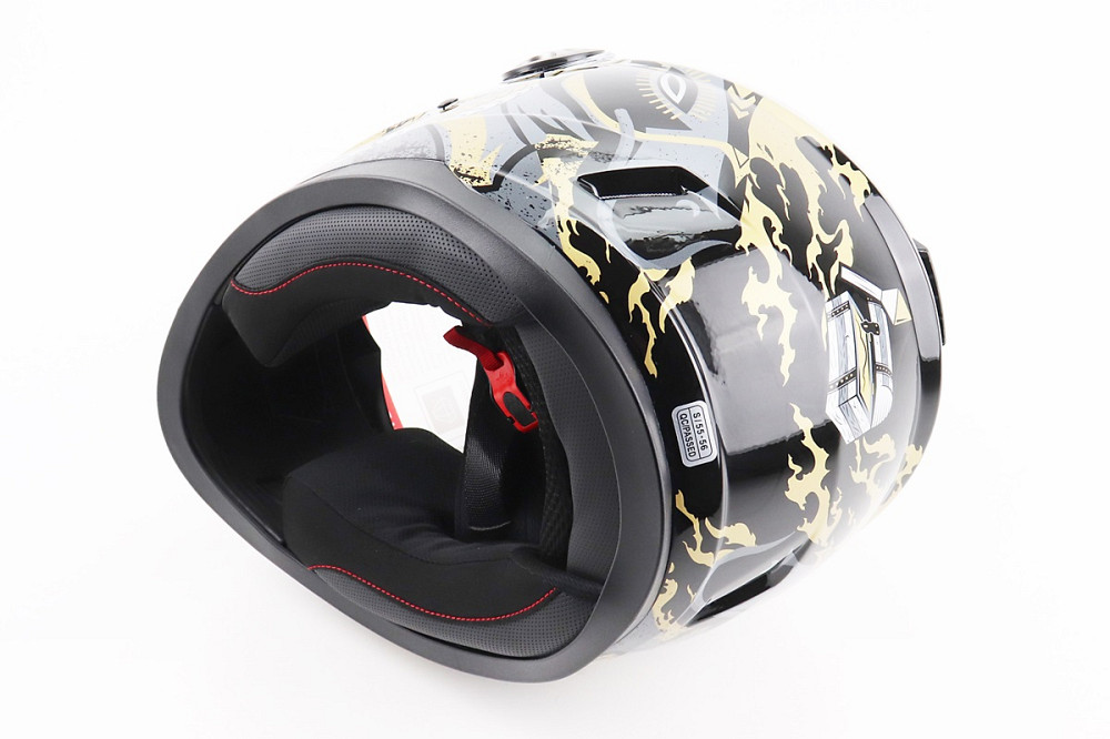 Шолом інтеграл, закритий BLD-М65 S (55-56см), ЧОРНИЙ/ЗОЛОТИСТО-СІРИЙ "Totem" Київ - фото 2