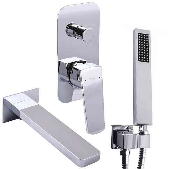 Змішувач для ванни вбудований TOPAZ LEXI TLG 21202-H21 2 виходи, лійка ручна, вилив 190мм (000023405) Київ