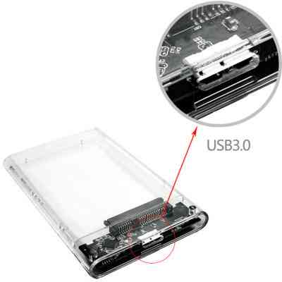 Кишеня зовнішня Dynamode 2.5&quot; SATA HDD/SSD USB 3.0 Transparent (DM-CAD-25316) Вінниця
