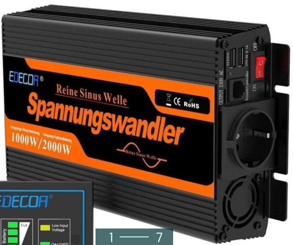 Новый Инвертор: EDECOA 1000W/2000W. Киев - изображение 1