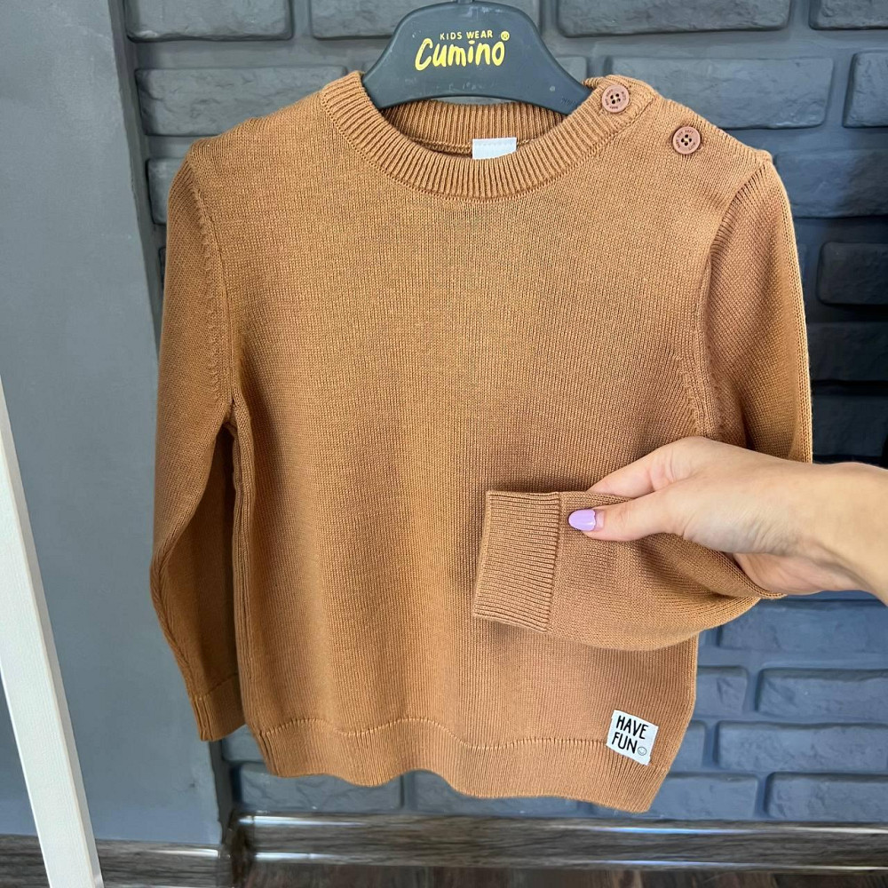 Дитяча кофта з Ґудзиком для хлопчика LC Waikiki Коричнева 18-24міс 86-92см пакунок малюка Киев - изображение 3