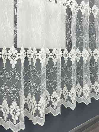 Тюль VR-Textil 1894т Фатин с вышивкой и люрексом Бежевый 300х150 см (42-262) Киев