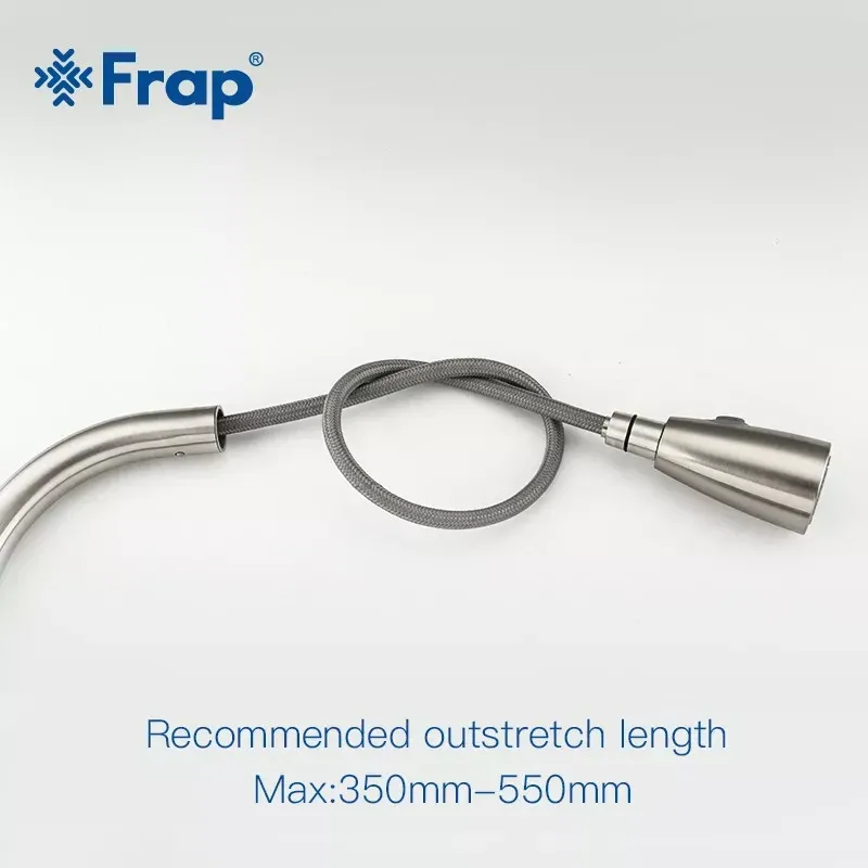 Смеситель для кухни с выдвижным изливом Frap F60899-1 сатин Киев - изображение 5