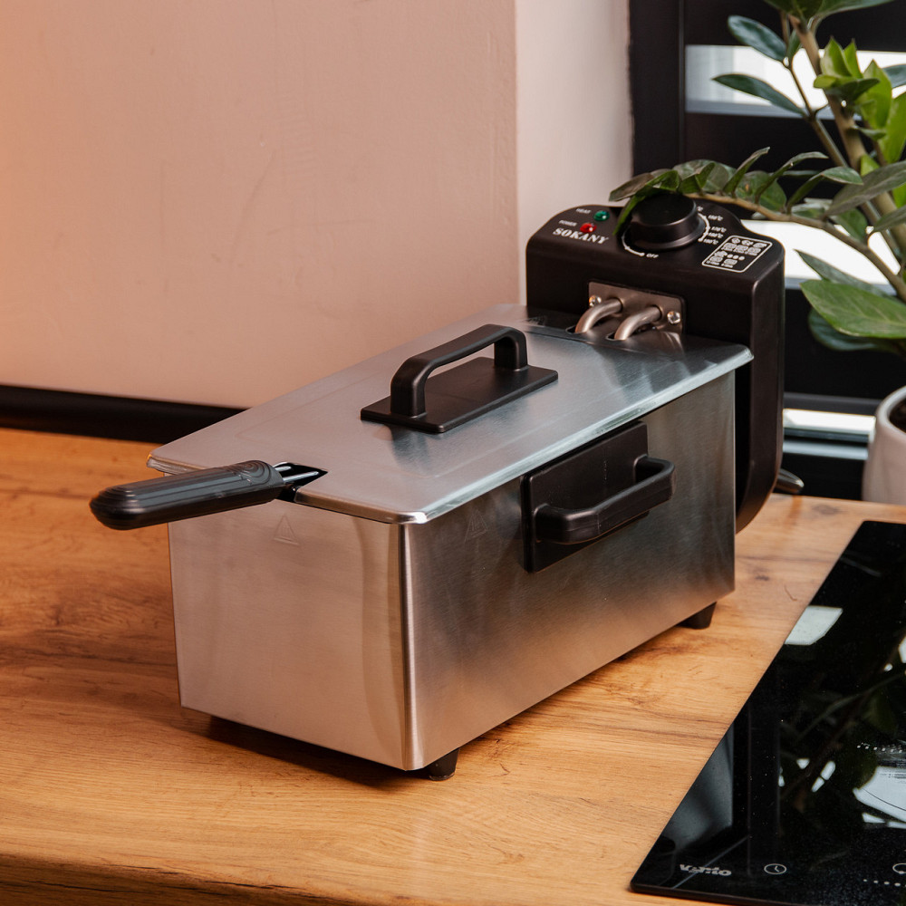 Фритюрниця професійна Sokany WJ800 на 3.5 літра, 2000 Вт, 2000 Вт Київ - фото 8